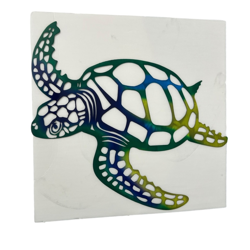 Flat Metal Sea Turtle Cutout